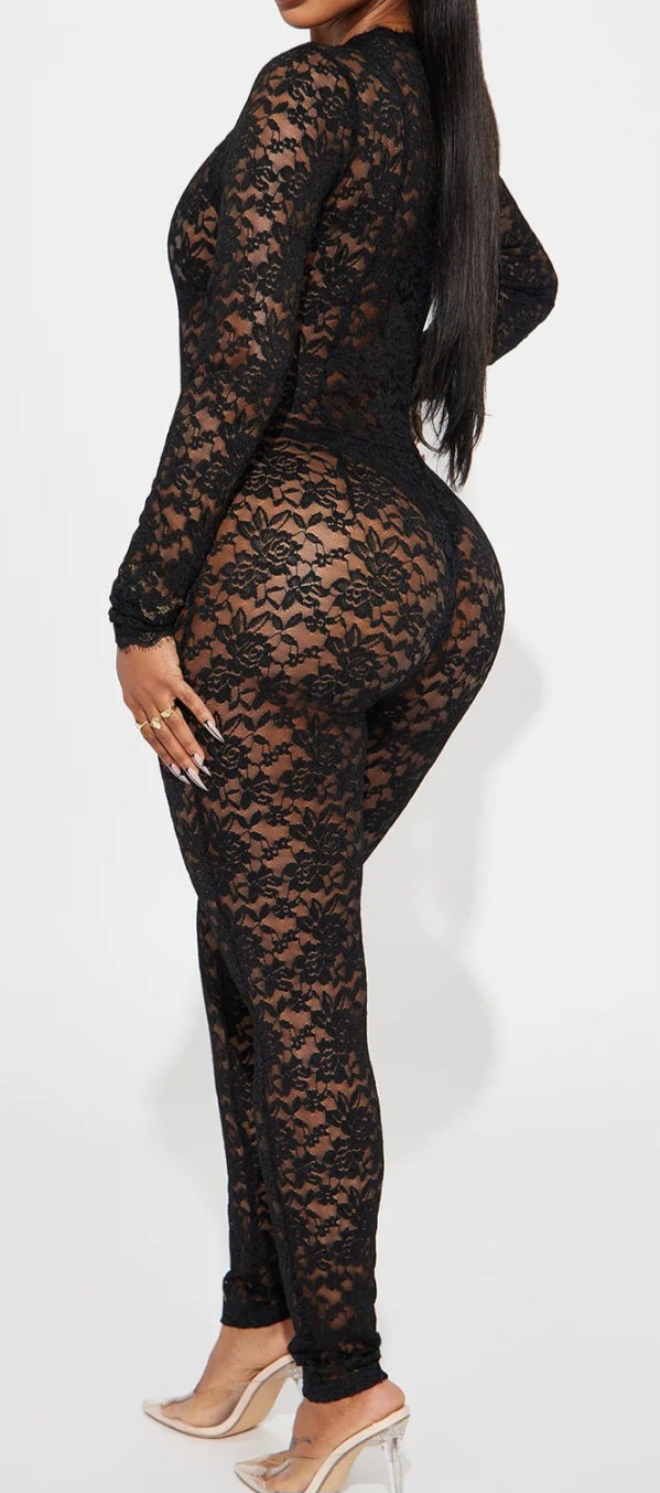 Let Me Know lace jumpsuit