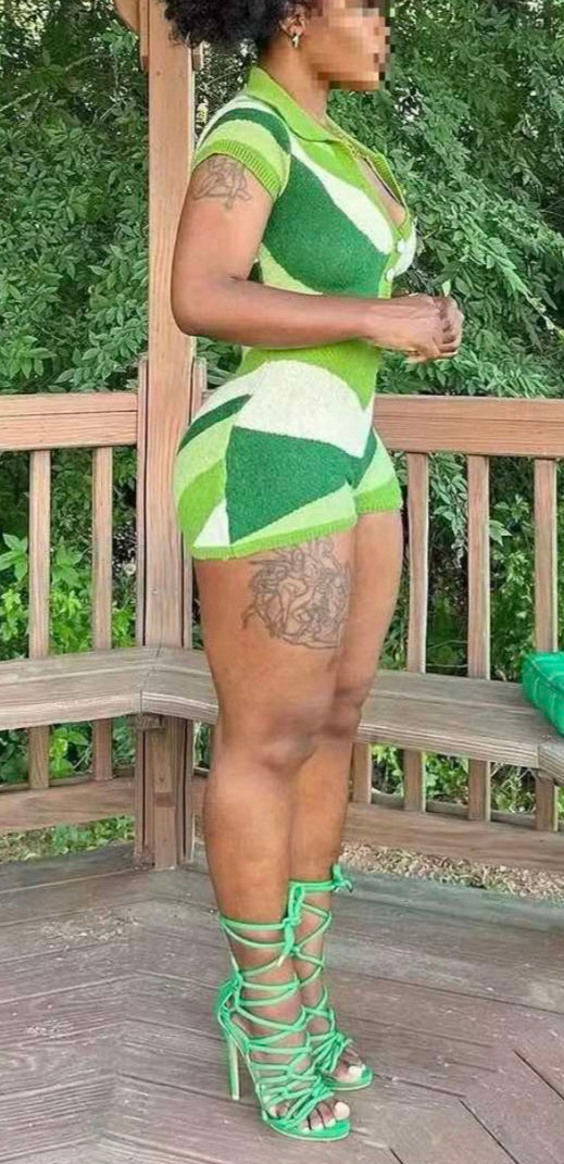 All caught Up knitted romper