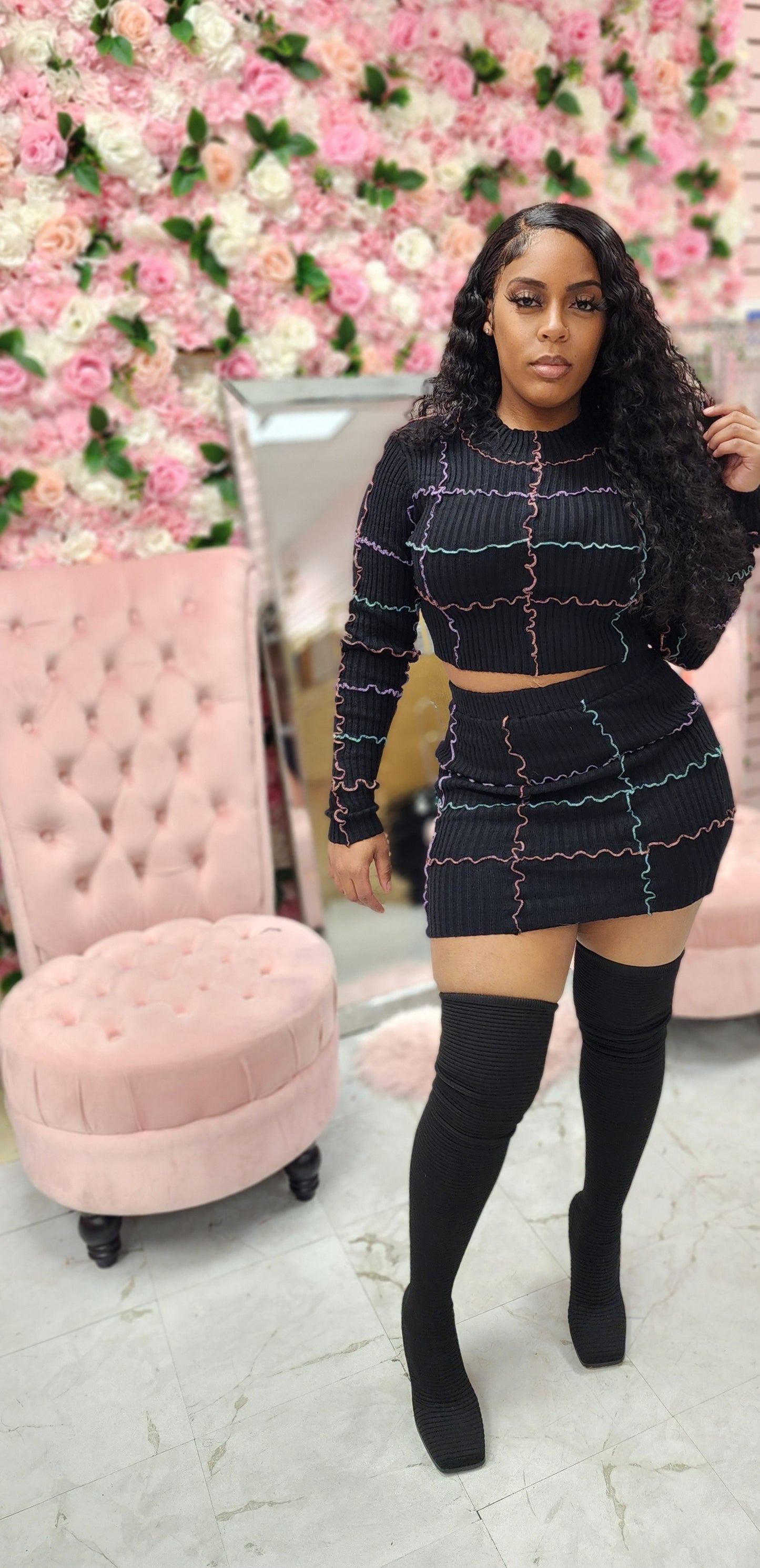 "Next Time" sweater skirt set