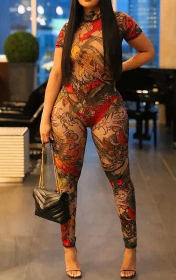 Setting Goals mesh jumpsuit